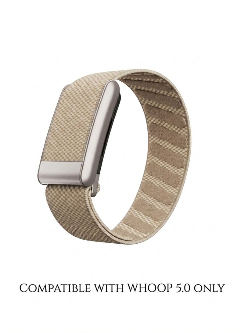 سوار معصم Premium SuperKnit من النايلون متوافق مع WHOOP 5.0 وWHOOP One وWHOOP Peak – حزام بديل ناعم وجيد التهوية، قابل للتعديل، مريح وآمن للرياضة والاستخدام اليومي - Image 1