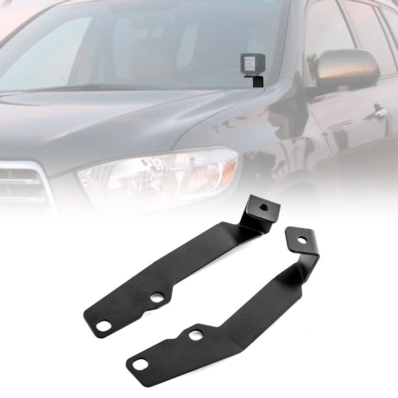 WeiSen Hood Hinge Ditch Light Mount Bracket for Auxiliary Offroad Pod Work Light Compatible with Toyota Highlander 20082013 - Image 2