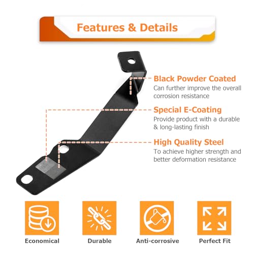 WeiSen Hood Hinge Ditch Light Mount Bracket for Auxiliary Offroad Pod Work Light Compatible with Toyota Highlander 20082013 - Image 3