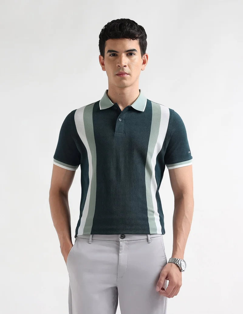 Colourblocked Regular Fit Polo Shirt