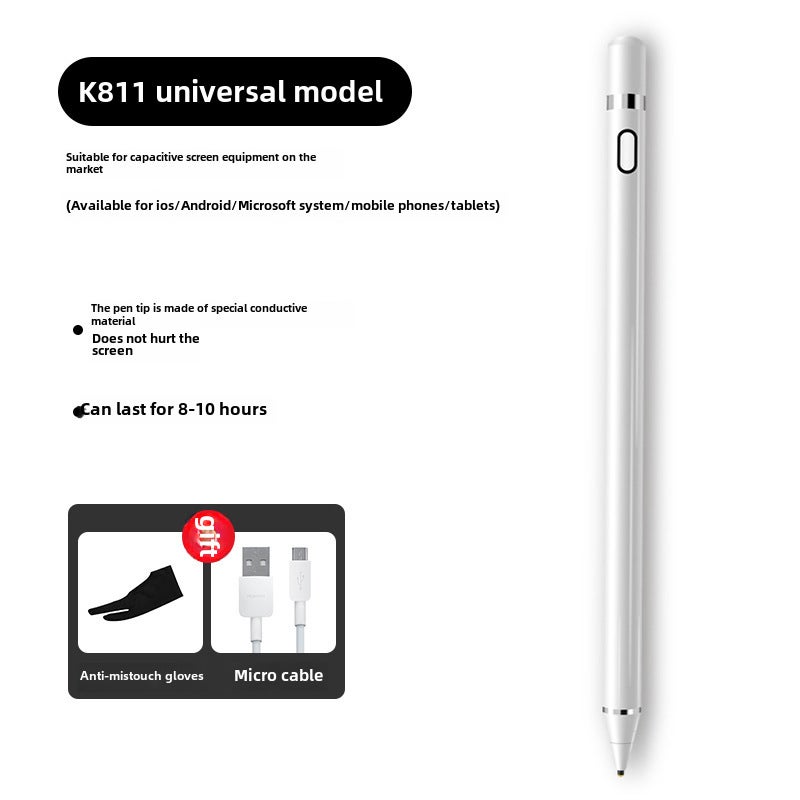 Beauenty Universal Stylus for Android  Apple, iPad Pencil with Magnetic Absorption K811 compatible with general-purpose models 【free anti-touch gloves * 1 + charging cable】】