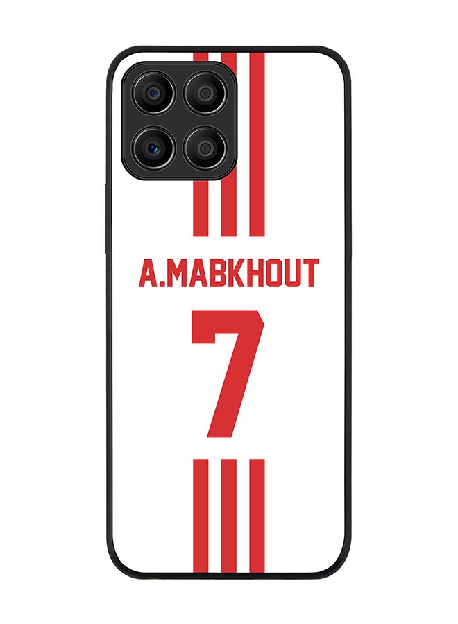 Stylizedd Rugged Black edge case for Honor X6 Slim fit Soft Case Flexible Rubber Edges Anti Drop TPU Gel Thin Cover - Football Team - UAE Player Name - A.Mabkhout - Image 1