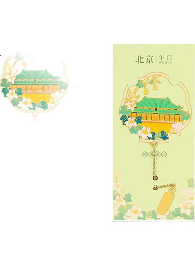 Tatanice Bookmark, Metal Bookmark, Teacher'S Day Gift, Souvenir, Creative Gift, Reading Card, Birthday Gift, Creative Forbidden City Style, Chinese Style, Beijing Four Scenery Bookmark - Mid-Point Gate - Image 2