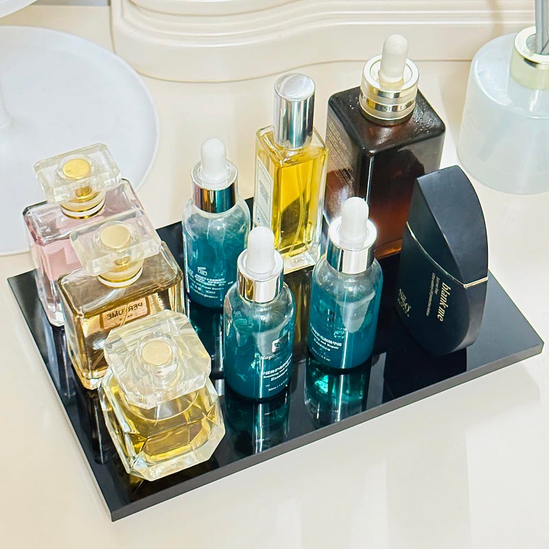 Bigfety Acrylic Soap Tray  Soap Pedestal Stand Sink Tray  Soap Bottle Riser Stand For Kitchen Bathroom  Black - Image 4