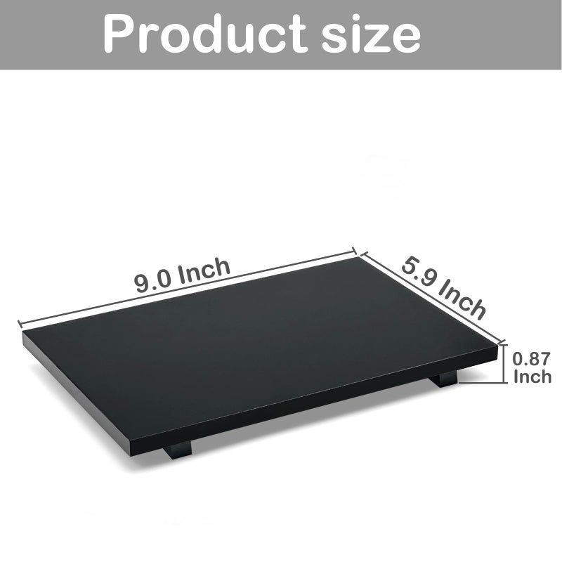 Bigfety Acrylic Soap Tray  Soap Pedestal Stand Sink Tray  Soap Bottle Riser Stand For Kitchen Bathroom  Black - Image 2
