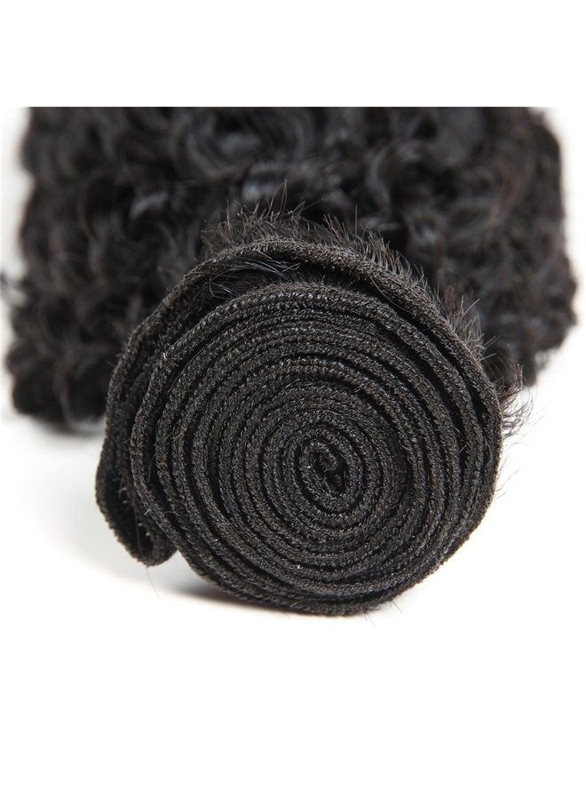 BLY 7A Mongolian Kinky Curly Human Hair Bundles 22 Inch Unprocessed Hair Weave Weft for Black Women Natural Color - Image 4