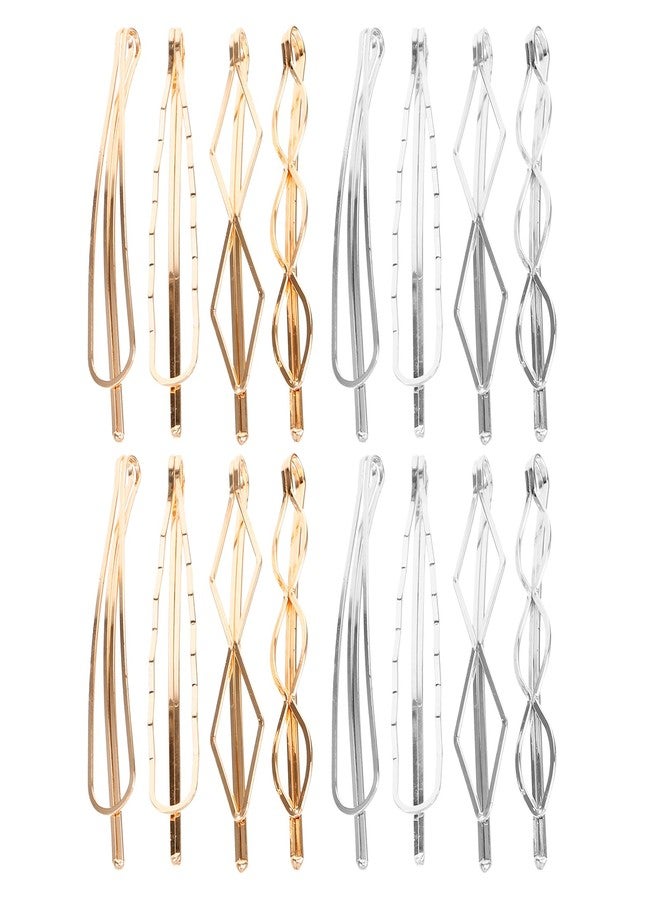 KALLORY Metal Hair Clip Set 16Pcs Geometric Bobby Pins for Women Girls Hair Accessories Wedding Party Styling - Image 1