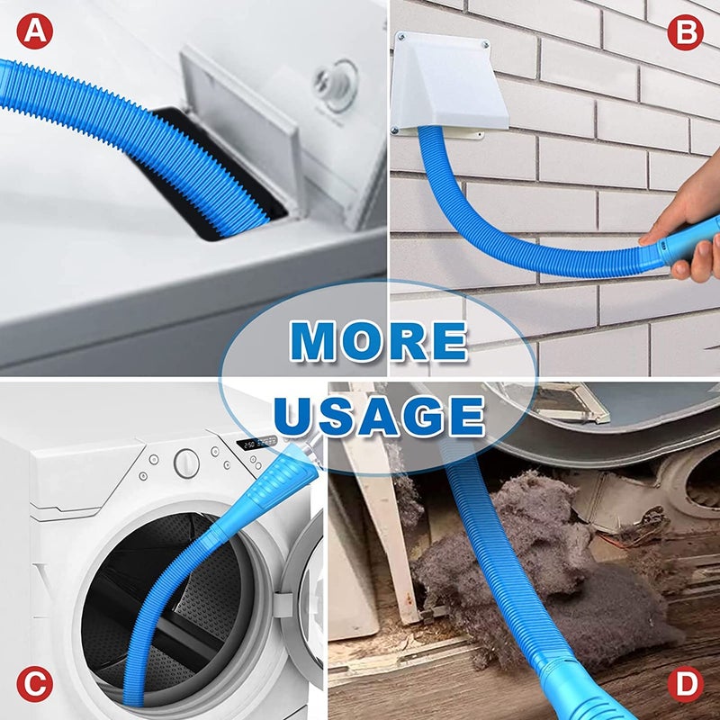 Sealegend 2 Pieces Dryer Vent Cleaner Kit And Dryer Lint Brush Vacuum Hose Attachment Brush Lint Remover Power Washer And Dryer Vent Vacuum Hose - Image 3