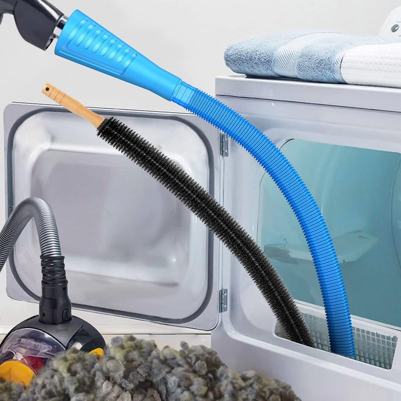 Sealegend 2 Pieces Dryer Vent Cleaner Kit And Dryer Lint Brush Vacuum Hose Attachment Brush Lint Remover Power Washer And Dryer Vent Vacuum Hose - Image 2