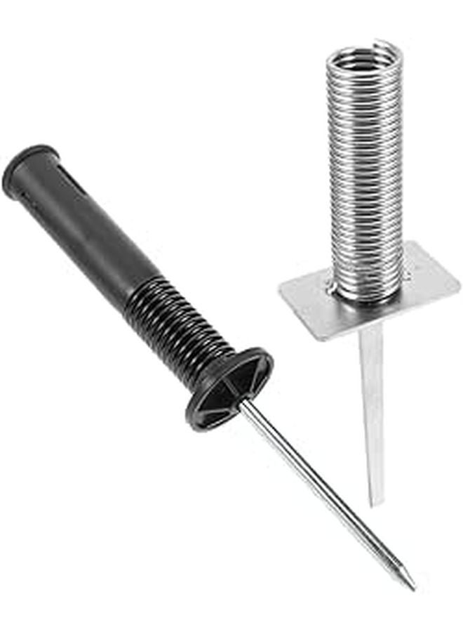 2Pcs Soccer Training Spring Loaded Flag Spike with Metal Base for Field Marking and Agility Training - Image 1