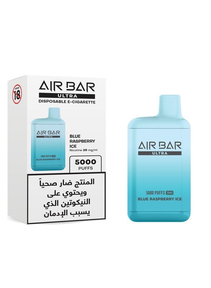 Buy Air Bar Ultra Blue Raspberry Ice Disposable Ecigarette Vape 20mg Online  | 15 Minutes Instant Delivery | Fastest Delivery in Riyadh, and the KSA |  noon Minutes
