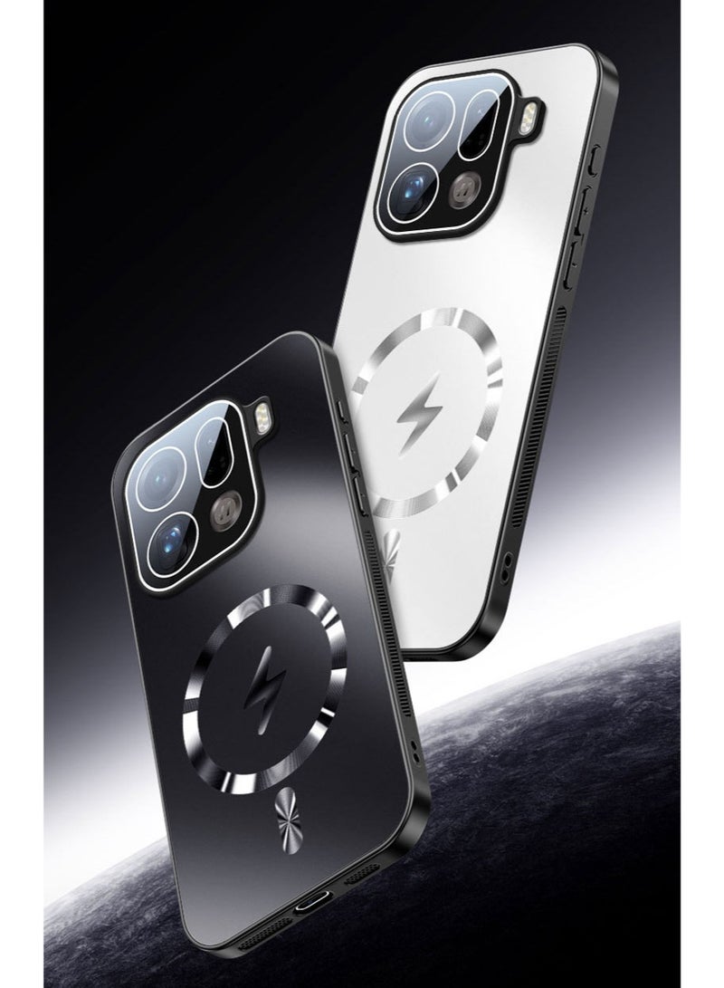 general Magnetic Case for OPPO Find x9 Pro, Matte Back Cover and Supports Wireless Charging with Lens Film, Military Shock Protection Slim Protective Case - Image 2