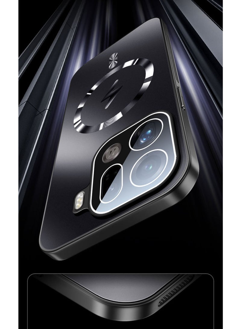 general Magnetic Case for OPPO Find x9 Pro, Matte Back Cover and Supports Wireless Charging with Lens Film, Military Shock Protection Slim Protective Case - Image 4