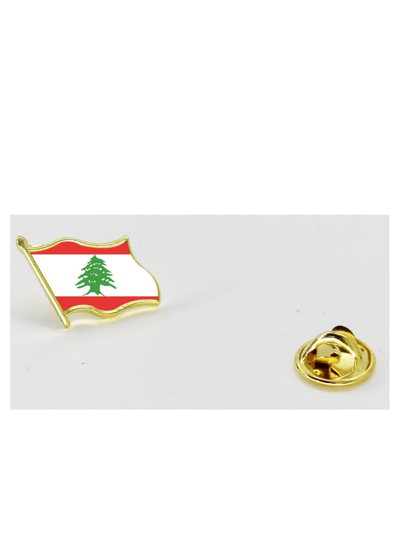 PRINTSHOP4ME Lebanon National Flag Lapel Pins And Brooch Badge To Show Your Patriotism For Lebanon(Flag Badge) - Image 2