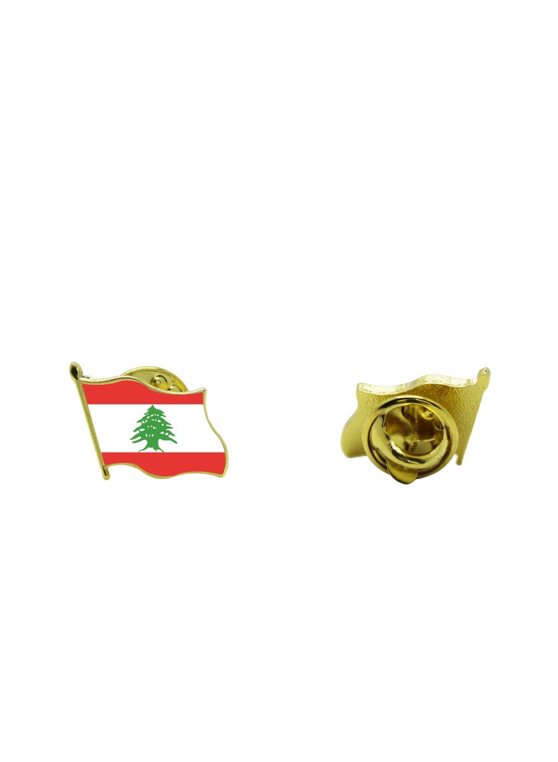 PRINTSHOP4ME Lebanon National Flag Lapel Pins And Brooch Badge To Show Your Patriotism For Lebanon(Flag Badge) - Image 1