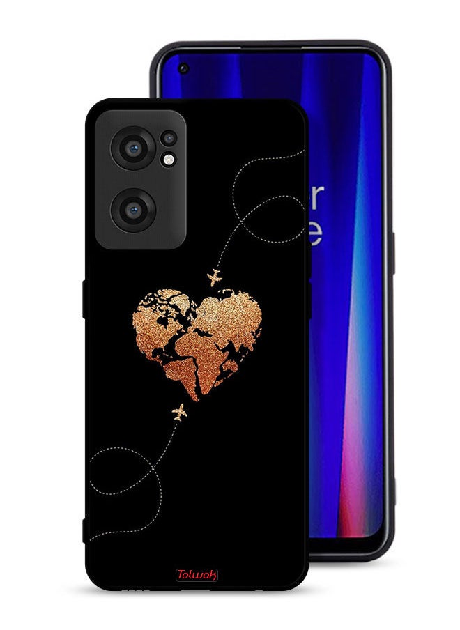 Tolwak - OnePlus Nord CE 2 5G Protective Case Cover Airplanes Touching Heart - Image 1