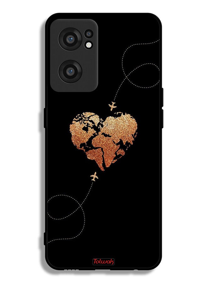 Tolwak - OnePlus Nord CE 2 5G Protective Case Cover Airplanes Touching Heart - Image 1