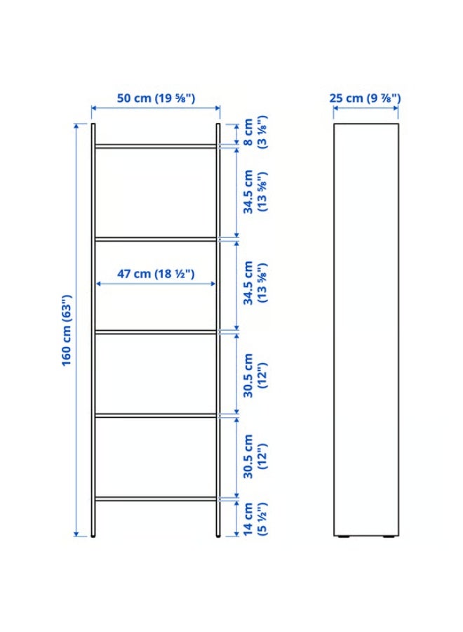 IKEA (イケア) Modern white bookcase (50x25x160 cm) for stylish organization of your space - Image 4
