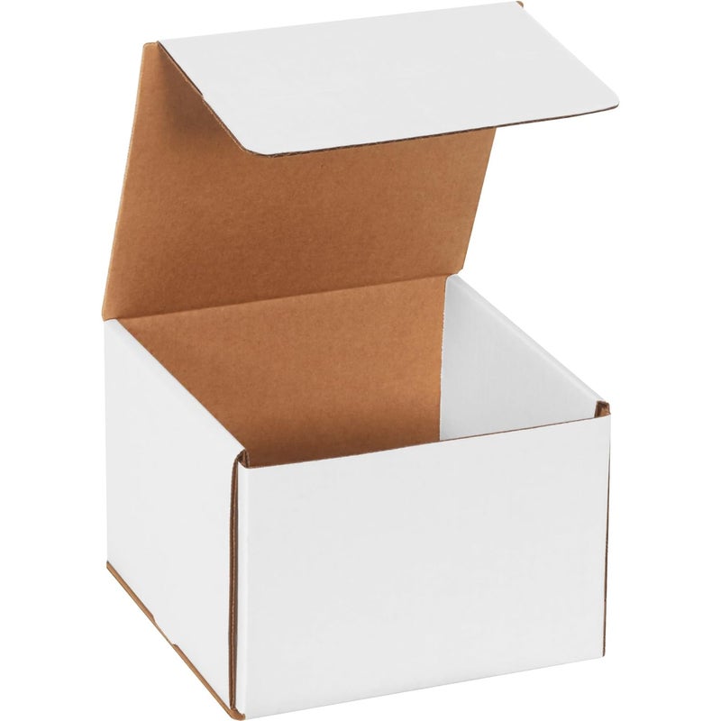 BOX USA BM775 7"L x 7"W x 5"H، أبيض (عبوة من 50) - Image 1