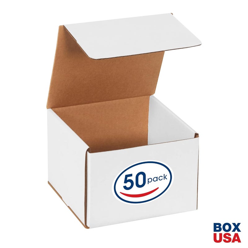 BOX USA BM775 7"L x 7"W x 5"H، أبيض (عبوة من 50) - Image 2