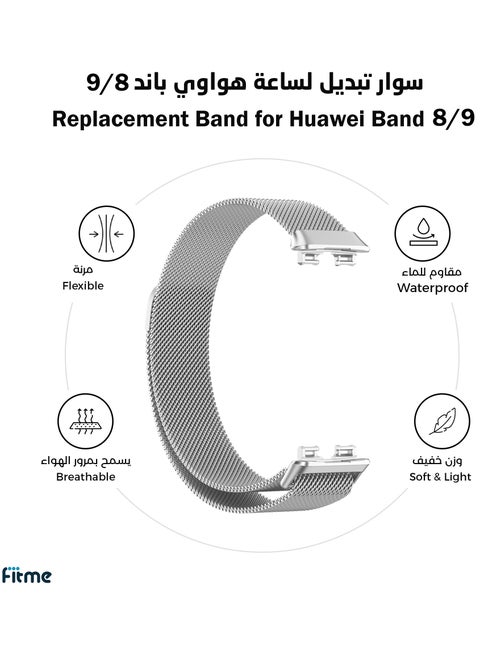 Stainless Steel Replacement Band For Huawei Band 8 / Band 9