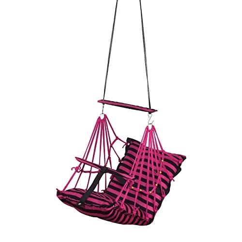 BOFFLE® Cotton Swing Chair for Kids Baby's Children Folding and Washable1-3 Years with Safety Belt/Home,Garden Jhula for Babies|Swing for Kids | Seat and Back Side 16x16 inch - Image 2