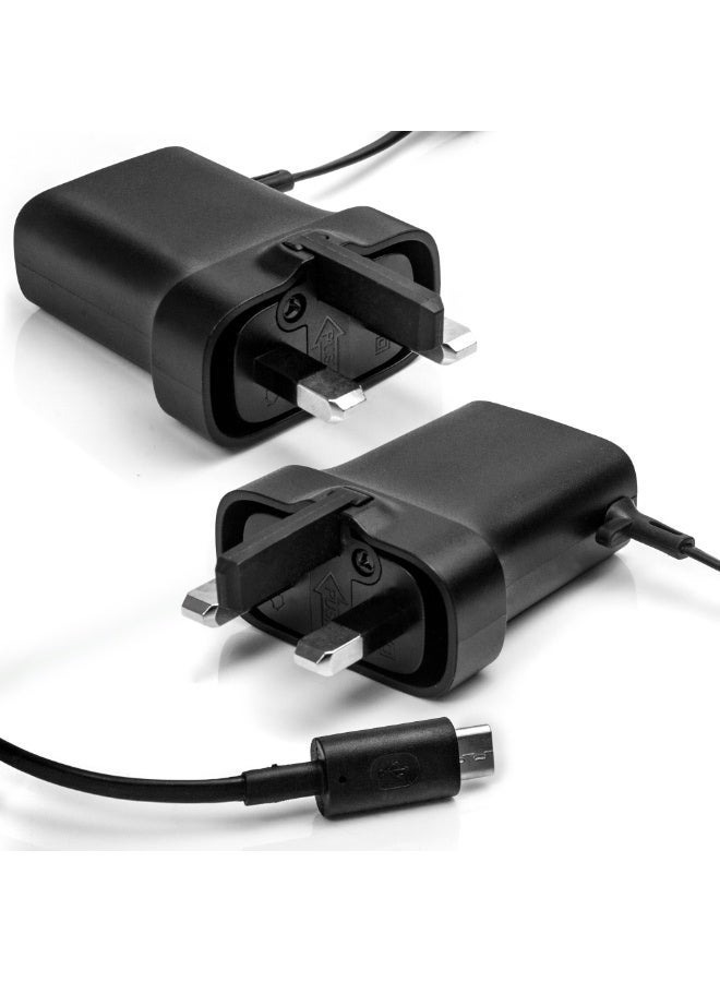 شاحن AC-20X مع كابل Micro USB بطول 1.5 متر، متوافق مع نوكيا 1 بلس، 1.4، C1+، 215 4G - أسود - Image 2