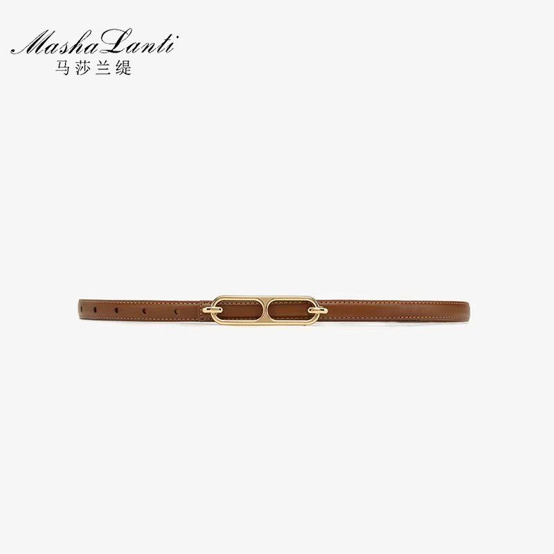 Mashalanti  1.3cm Women's Casual Belt - Minimalist Decorative PU Leather Belt for Dresses & Jeans