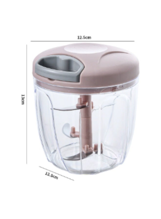 Eotia Multi-Functional Chopper and Vegetable Cutter - 900ml Pull Rope Manual Food Chopper for Cutting and Slicing Vegetables and Fruits, For Mashing and Mincing Nuts, Herbs, Garlic, Ginger, Meat & More - Image 3