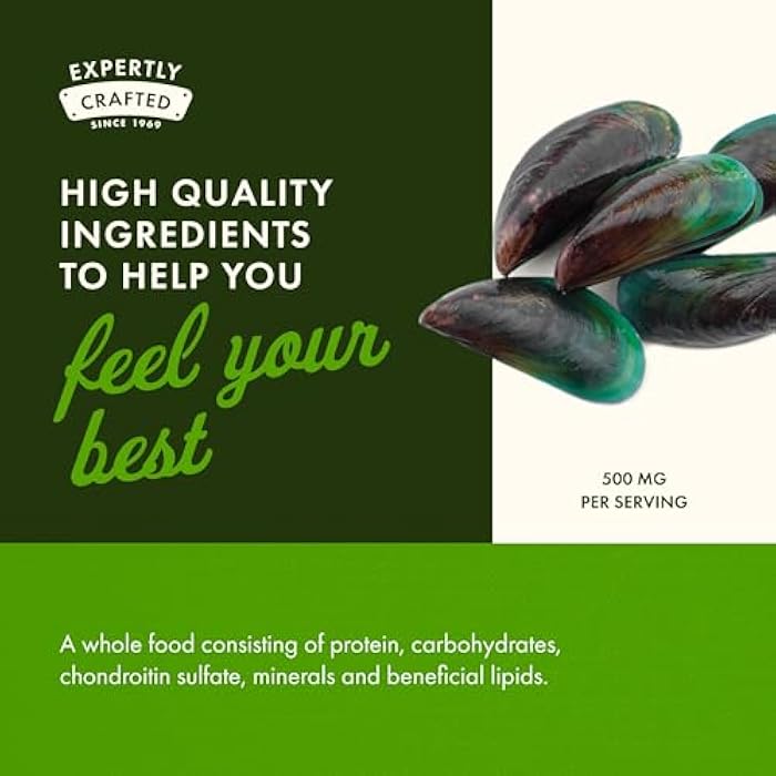 Swanson Green Lipped Mussel (Freeze-Dried) - New Zealand Joint Health & Mobility Supplement - Natural Formula May Support Heart Health & Digestive Function - (60 Capsules, 500mg Each) - Image 5