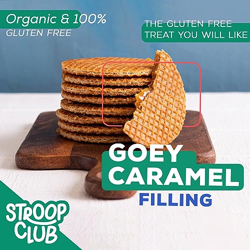 Stroop Club Gluten Free Caramel Stroopwafels - Original Dutch- Delight Caramel Waffle Cookies | Organic & 100% Gluten Free Stroopwafels - 24 Waffle Cookies (12 Pack of 2) - Image 4