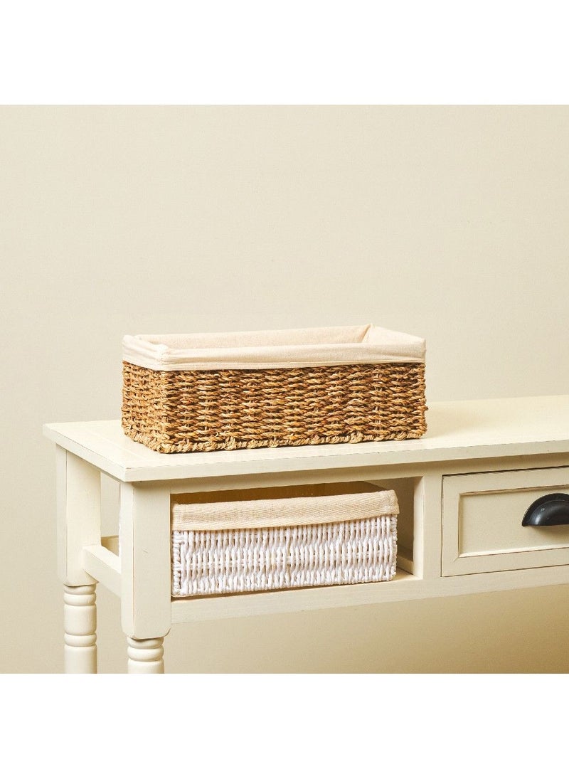 Homesmiths Homesmiths Natural Seagrass Basket With Liner Small . 1 piece  - Image 2