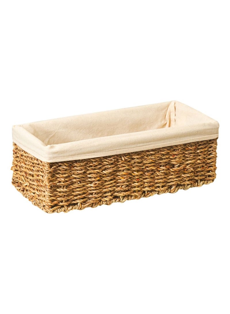 Homesmiths Homesmiths Natural Seagrass Basket With Liner Small . 1 piece  - Image 1
