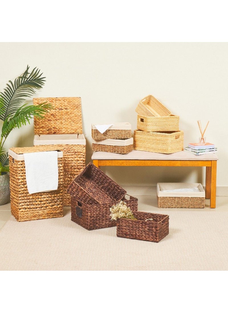 Homesmiths Homesmiths Natural Seagrass Basket With Liner Small . 1 piece  - Image 3