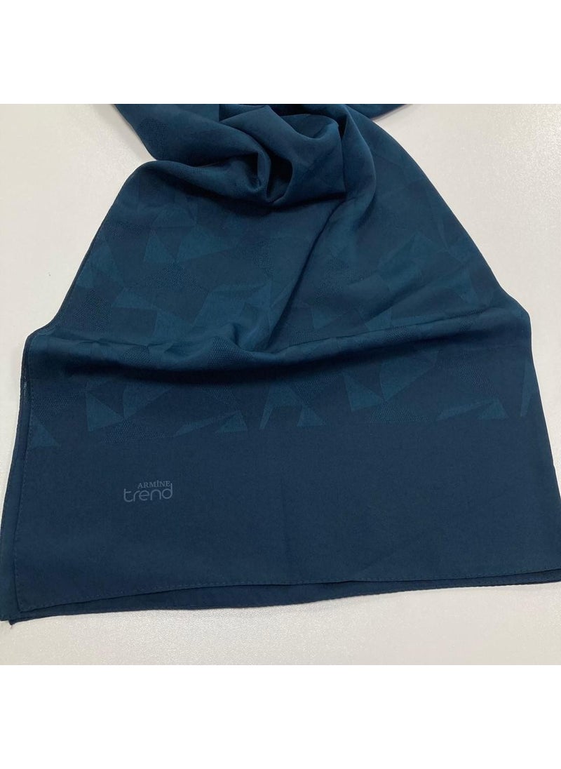 Armine - Trend J.capri Dark Petrol Green Patterned Shawl 7-135 - Image 1