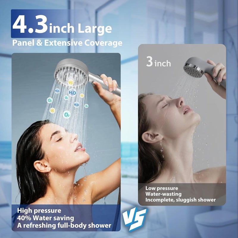 FEELSO Filtered Shower Head with 4 Spray Modes and ON/OFF Switch - Image 5