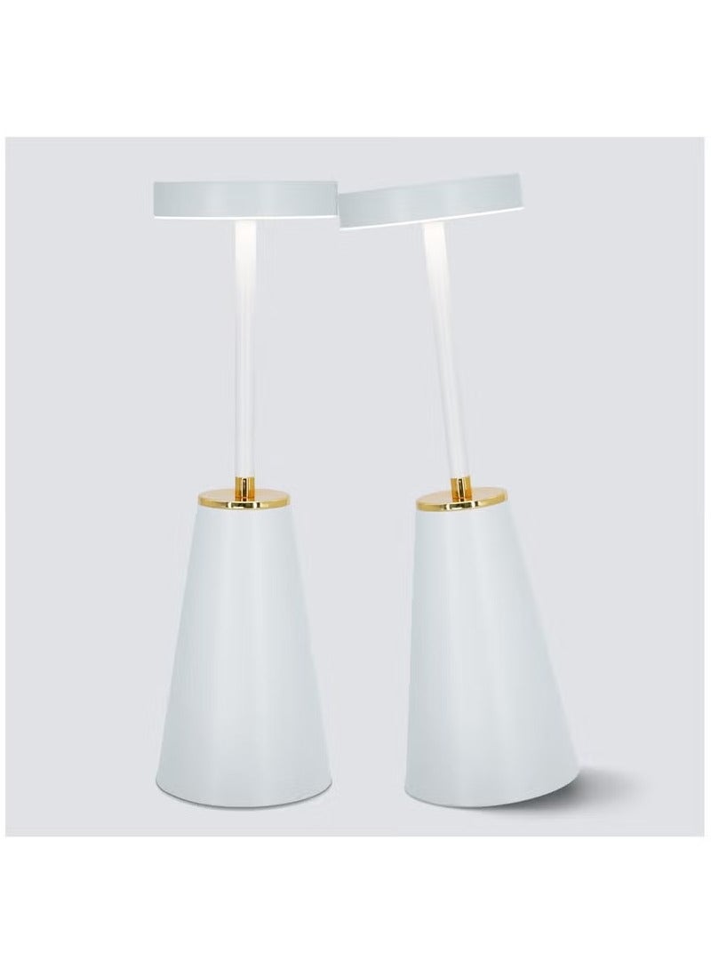 عربست مصابيح طاولة لاسلكية قابلة لإعادة الشحن بقدرة 2000 مللي أمبير في الساعة تعمل بالبطارية، مصباح مكتب LED محمول لغرفة النوم والأماكن الخارجية والتخييم - Image 2