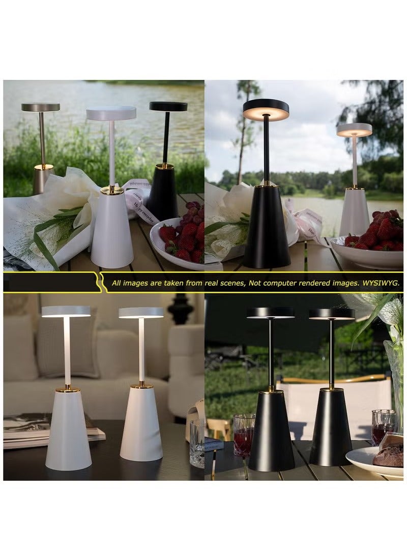 عربست مصابيح طاولة لاسلكية قابلة لإعادة الشحن بقدرة 2000 مللي أمبير في الساعة تعمل بالبطارية، مصباح مكتب LED محمول لغرفة النوم والأماكن الخارجية والتخييم - Image 4