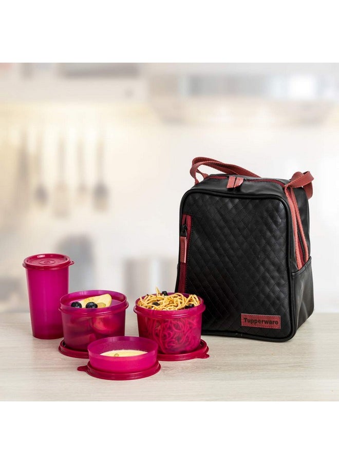 Tupperware - Tupperware Plastic Elegant Lunch Set For Women (Pink), 180 ml - Image 1
