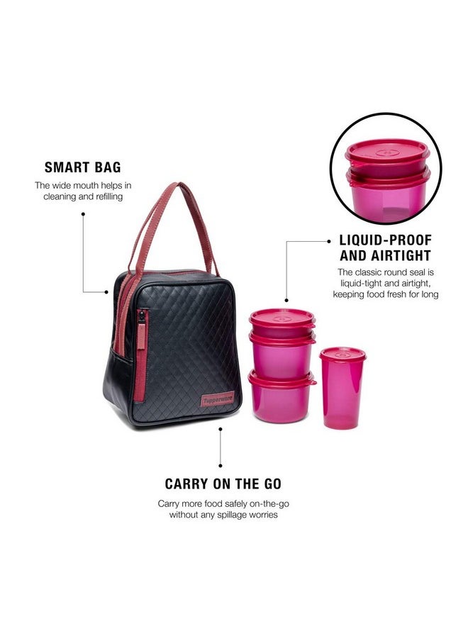 Tupperware - Tupperware Plastic Elegant Lunch Set For Women (Pink), 180 ml - Image 1