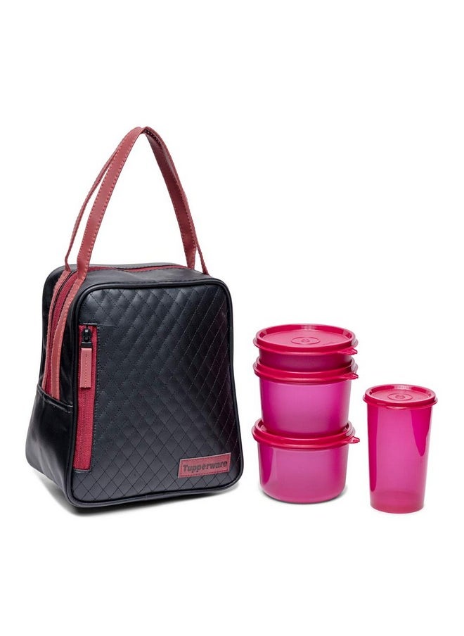 Tupperware - Tupperware Plastic Elegant Lunch Set For Women (Pink), 180 ml - Image 1
