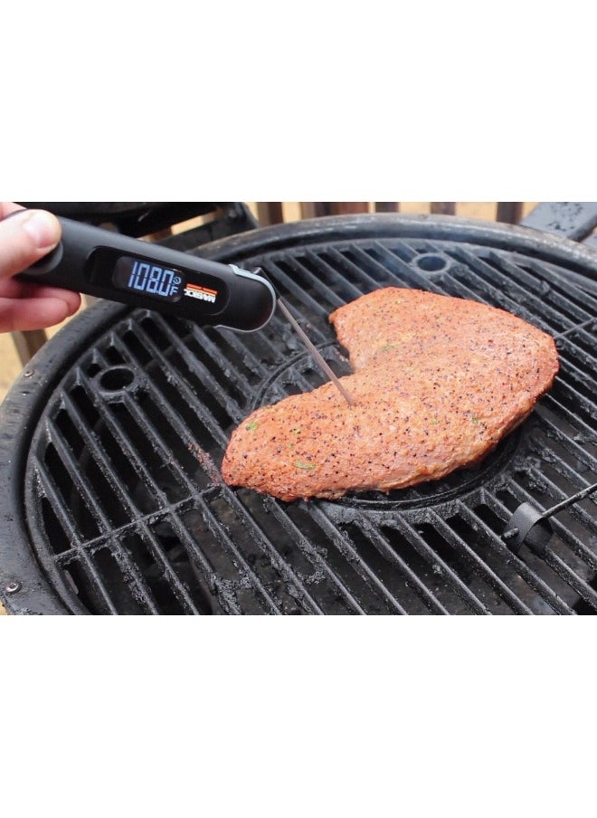 Pt-75 2-In-1 Digital Instant-Read Thermometer With Built-In Automatic Count Up Timer Great For Meat Grill Barbecue And Kitchen