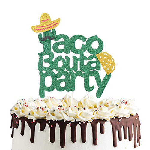 PANHUI Taco Bout A Party Cake TopperMexican Fiesta Theme Birthday Baby Shower Wedding Bachelorette Party Decoration - Image 1