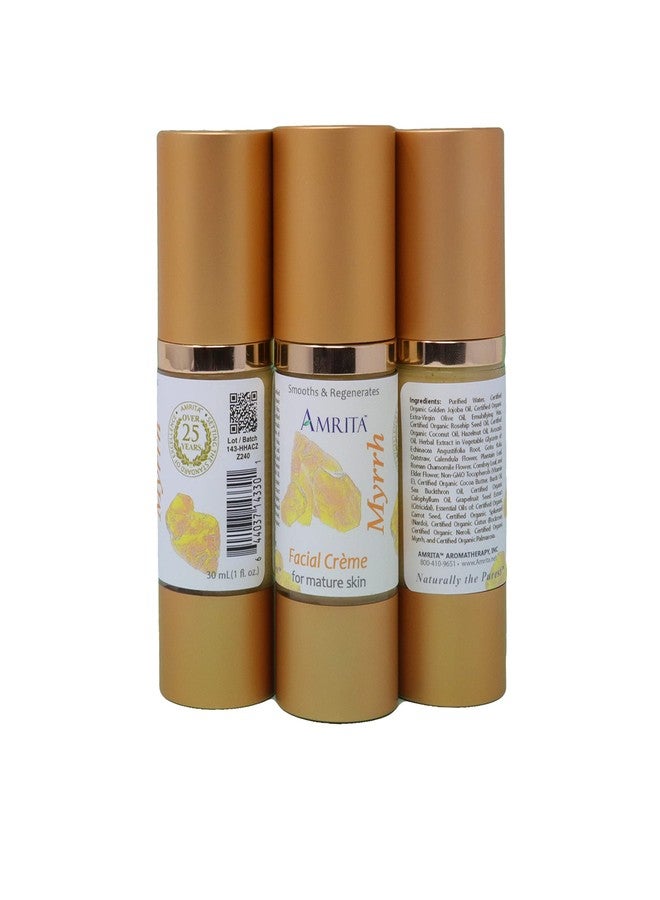 AMRITA Aromatherapy: Myrrh Facial Crème (For Mature Skin) - Blended with Premium Therapeutic Quality Essential Oils of Carrot Seed, Spikenard, Cistus, Neroli, Myrrh & Rosewood - SIZE: 30ML - Image 3