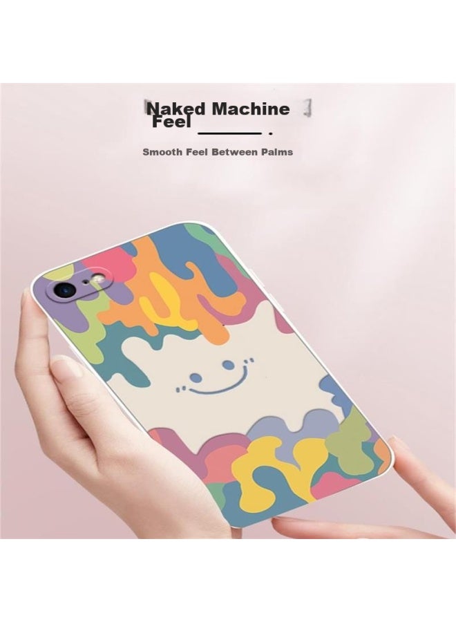 Zitai, Suitable For Apple 7 Plus/8 Plus Phone Case, Liquid Silicone Iphone 7 Plus/8 Plus Protective Cover, Painted Creative Anti-drop Soft Case , White - Image 4