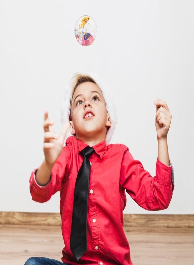 4NEwBiES Led Flashing Luminous Ball 55mm Rubber Bouncing Ball Anti-Stress Water Filled Light Balls for Return Gifts LED Stress Gift Fun Toys for Children(Pack of 2) (Multi) - Image 4