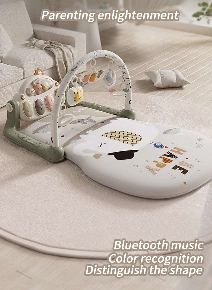 Babydream Baby Play Mat with Hanging Toys and Piano Green - Image 2