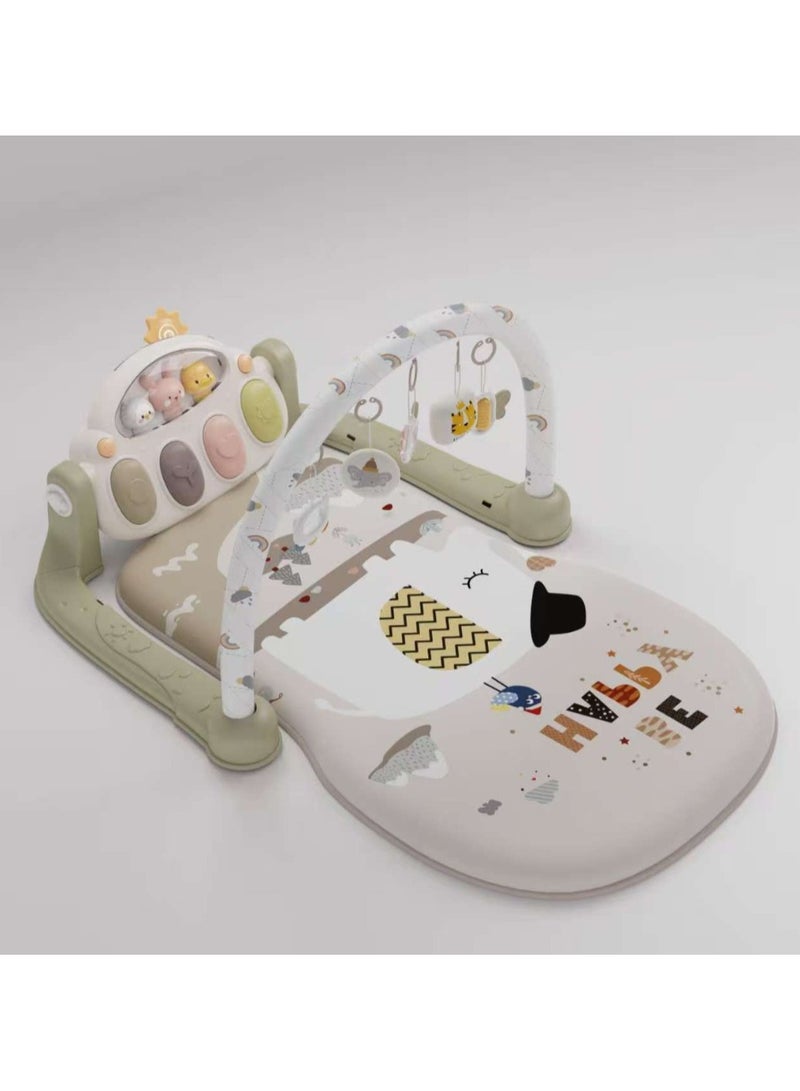 Babydream Baby Play Mat with Hanging Toys and Piano Green - Image 3