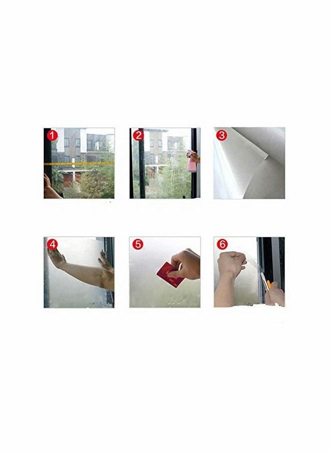 Self Adhesive Window Film, Waterproof PVC Frosted Glass Window Privacy Film - Image 5