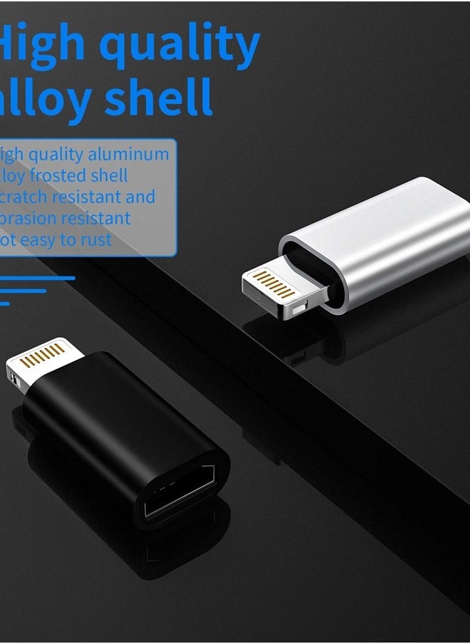zoyuzan - 3-Pack,Micro USB to Lightning Adapter,Lightning Male to Microusb Female Adapter for Apple iPhone 5s 6 6s 7 8 Plus se2 x xr xs 12 11 Mini max pro Ipad Connector Converter Port - Image 1